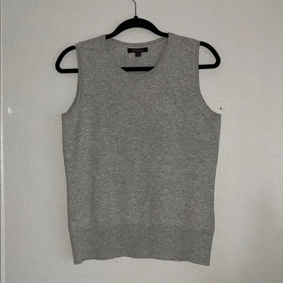 Brooks Brothers Light Gray Cashmere Sweater Vest round neck - Picture 3 of 6